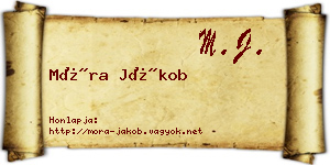 Móra Jákob névjegykártya